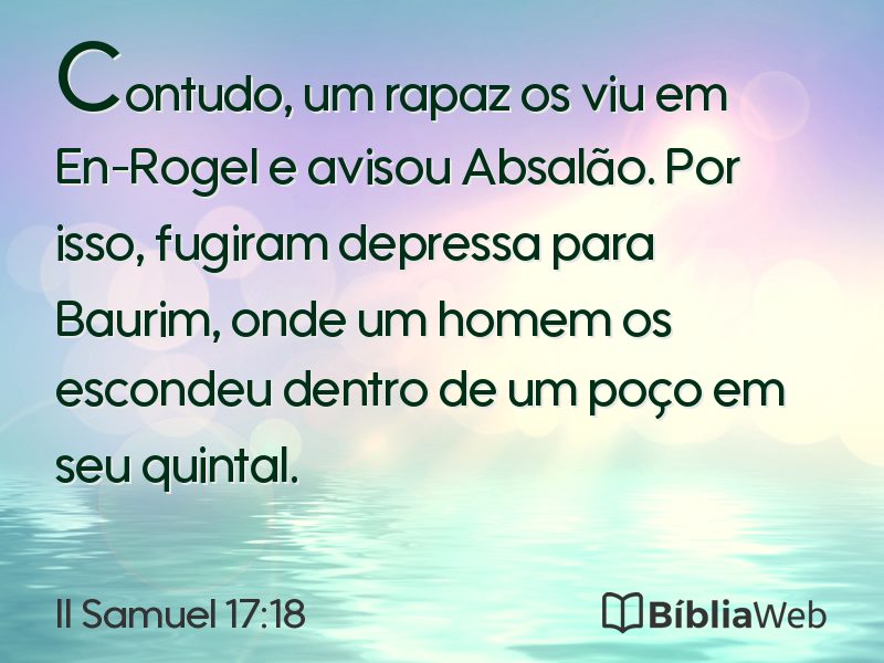 II Samuel 17:18 em imagem para compartilhar