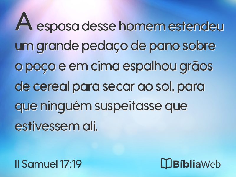 II Samuel 17:19 em imagem para compartilhar