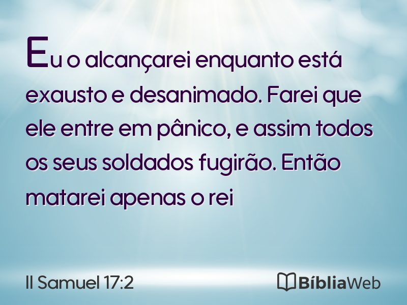 II Samuel 17:2 em imagem para compartilhar