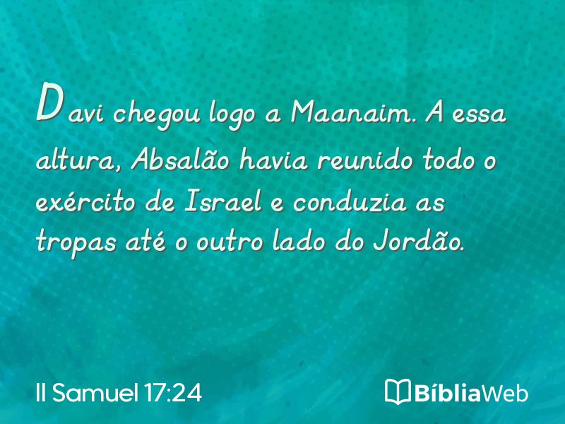 II Samuel 17:24 em imagem para compartilhar