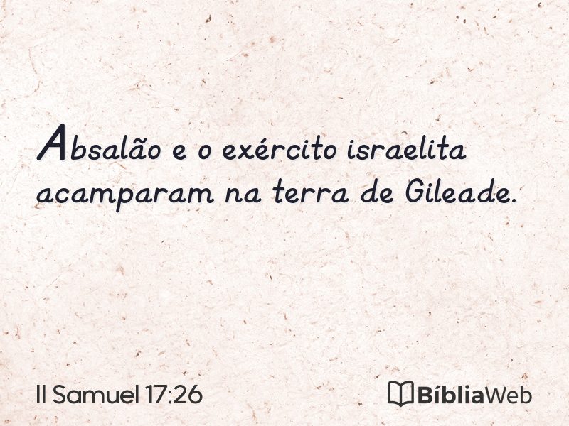 II Samuel 17:26 em imagem para compartilhar