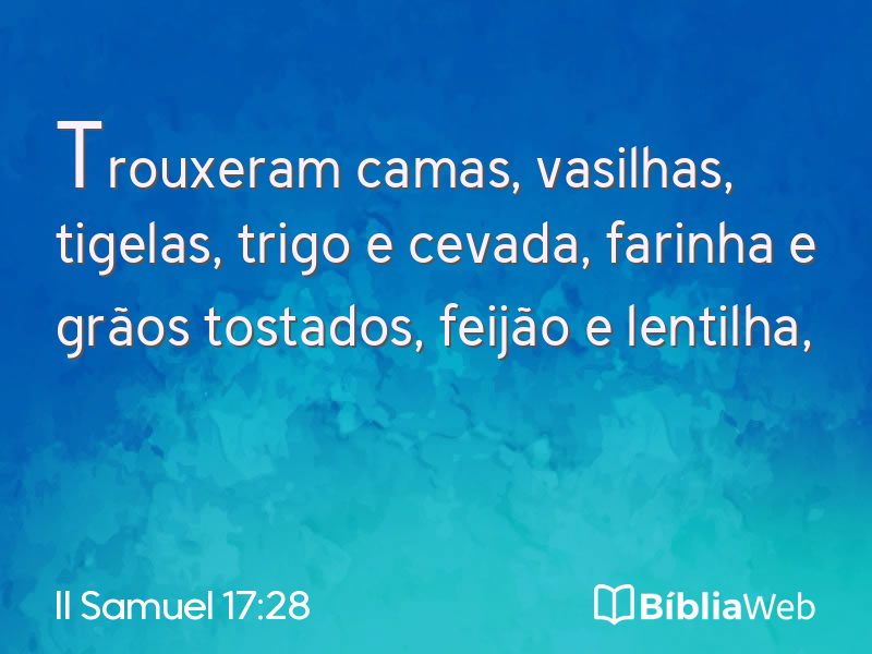 II Samuel 17:28 em imagem para compartilhar