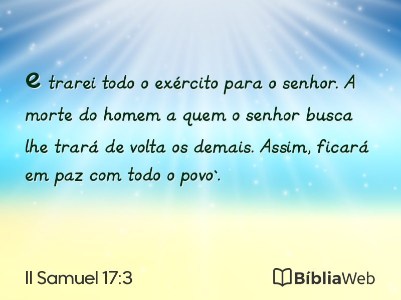 II Samuel 17:3 em imagem para compartilhar