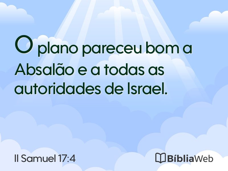 II Samuel 17:4 em imagem para compartilhar