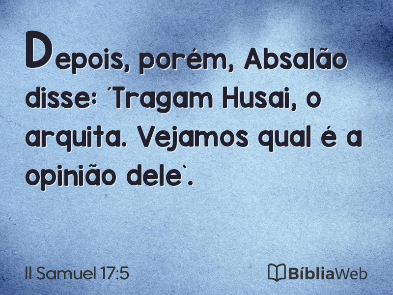 II Samuel 17:5 em imagem para compartilhar
