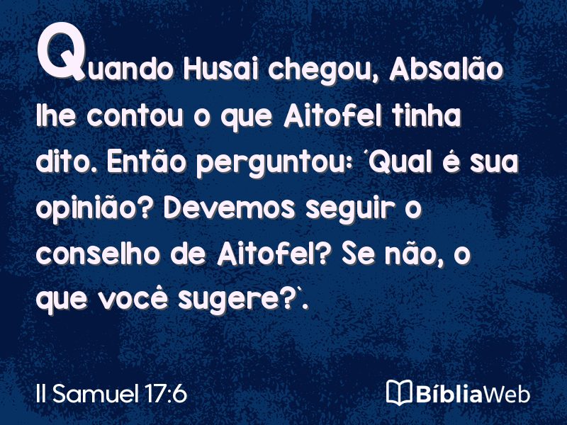 II Samuel 17:6 em imagem para compartilhar