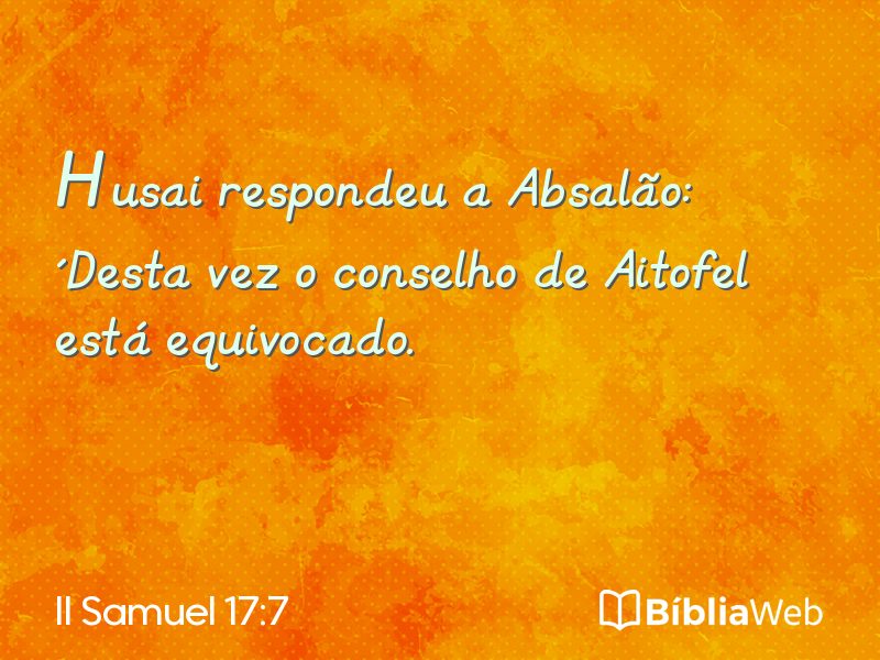 II Samuel 17:7 em imagem para compartilhar