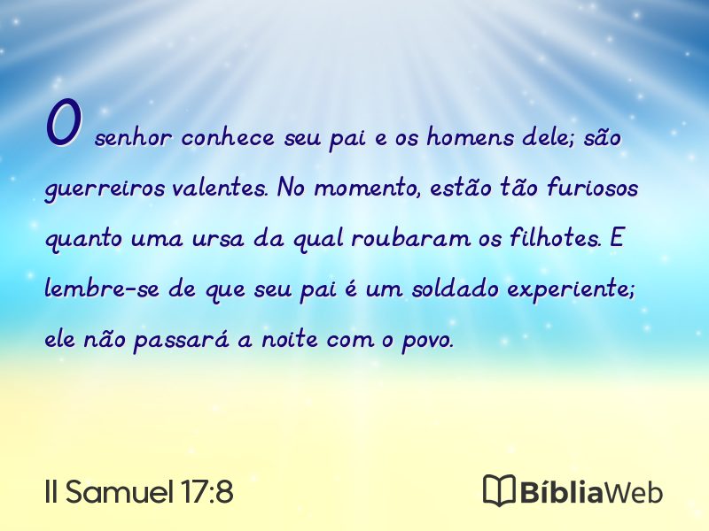 II Samuel 17:8 em imagem para compartilhar