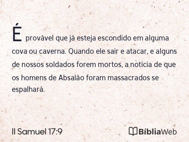II Samuel 17:9 em imagem para compartilhar