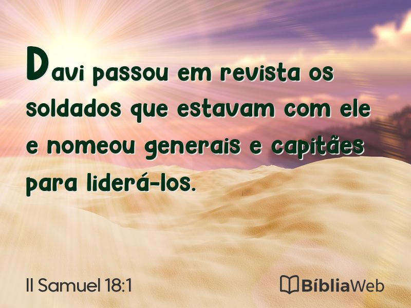II Samuel 18:1 em imagem para compartilhar