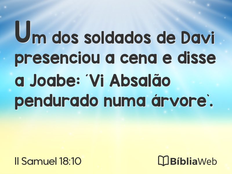 II Samuel 18:10 em imagem para compartilhar