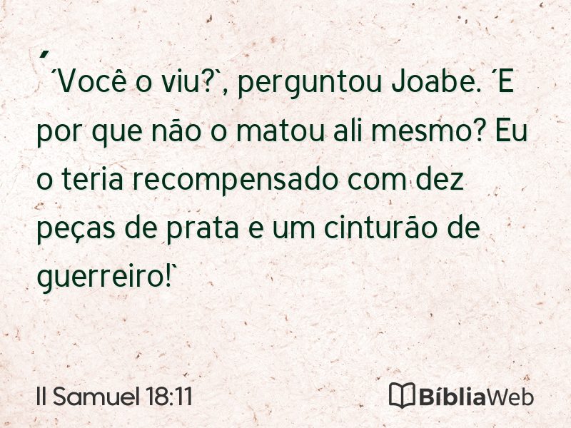 II Samuel 18:11 em imagem para compartilhar