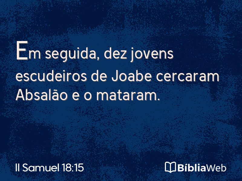 II Samuel 18:15 em imagem para compartilhar