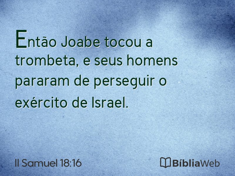 II Samuel 18:16 em imagem para compartilhar