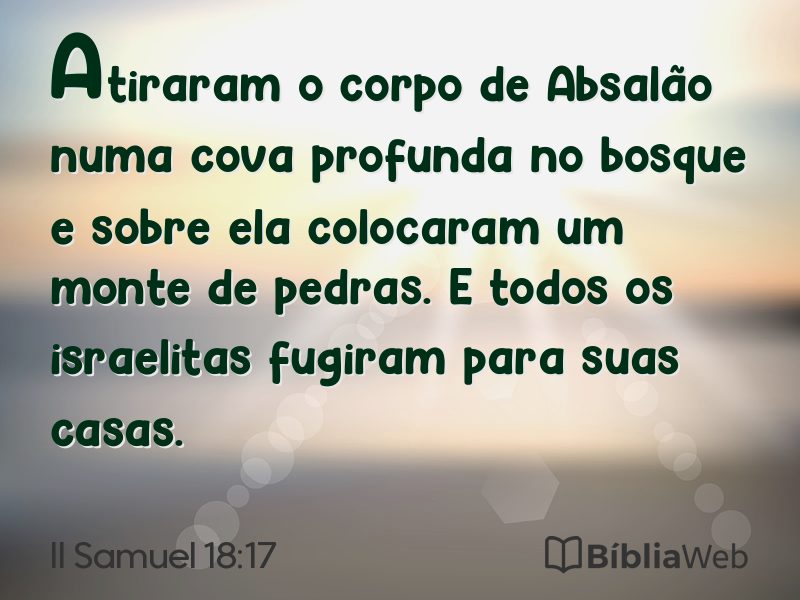 II Samuel 18:17 em imagem para compartilhar