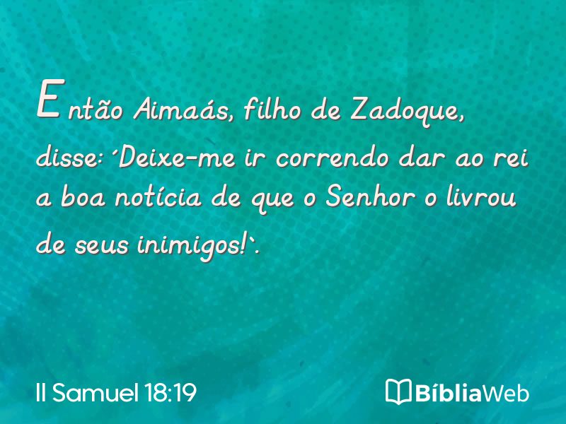II Samuel 18:19 em imagem para compartilhar