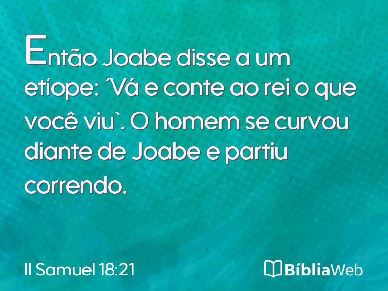 II Samuel 18:21 em imagem para compartilhar