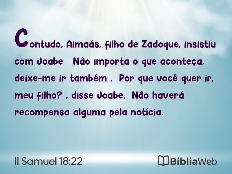II Samuel 18:22 em imagem para compartilhar