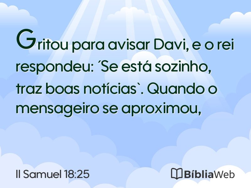 II Samuel 18:25 em imagem para compartilhar