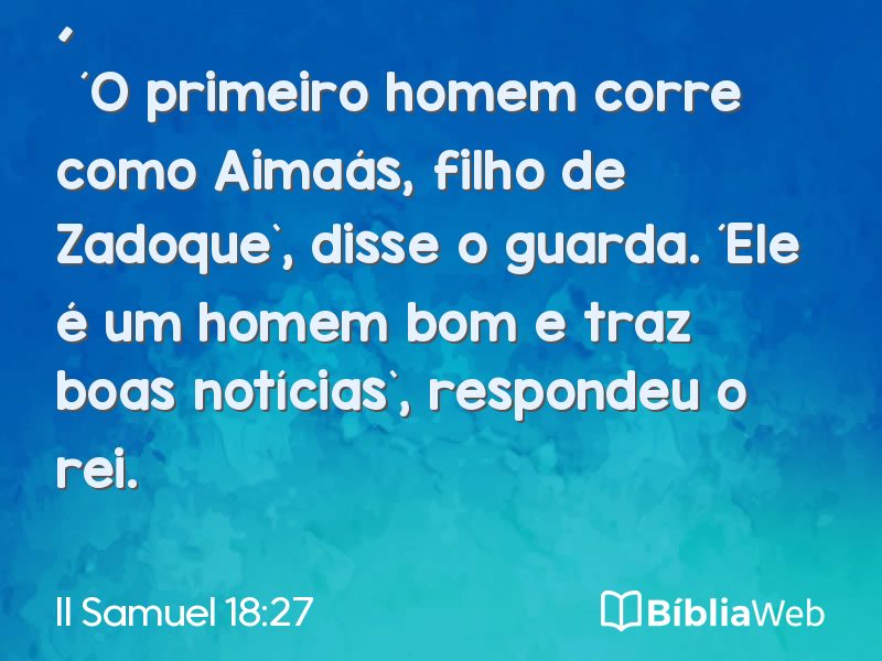 II Samuel 18:27 em imagem para compartilhar