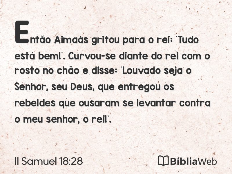 II Samuel 18:28 em imagem para compartilhar
