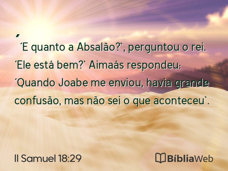 II Samuel 18:29 em imagem para compartilhar