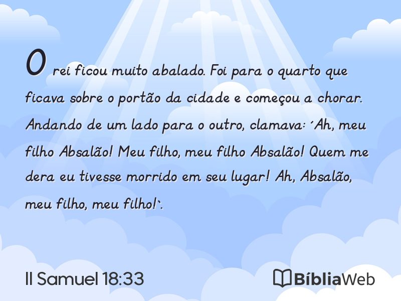II Samuel 18:33 em imagem para compartilhar
