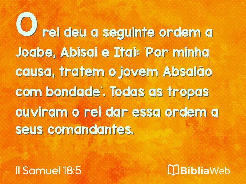 II Samuel 18:5 em imagem para compartilhar