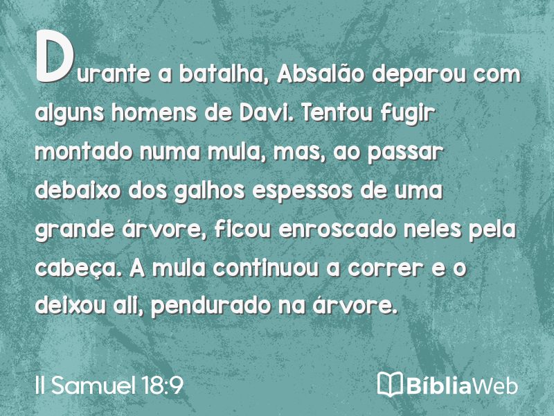 II Samuel 18:9 em imagem para compartilhar