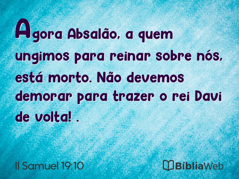 II Samuel 19:10 em imagem para compartilhar