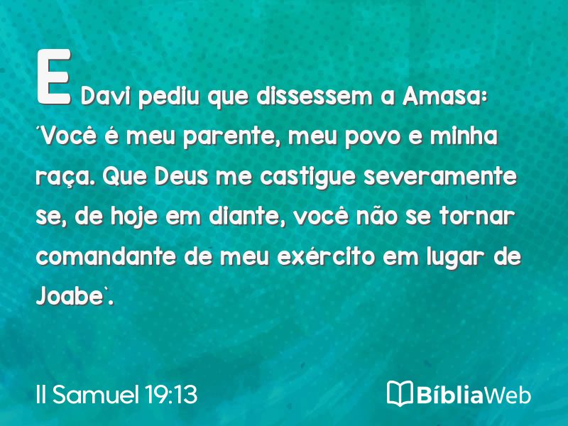 II Samuel 19:13 em imagem para compartilhar