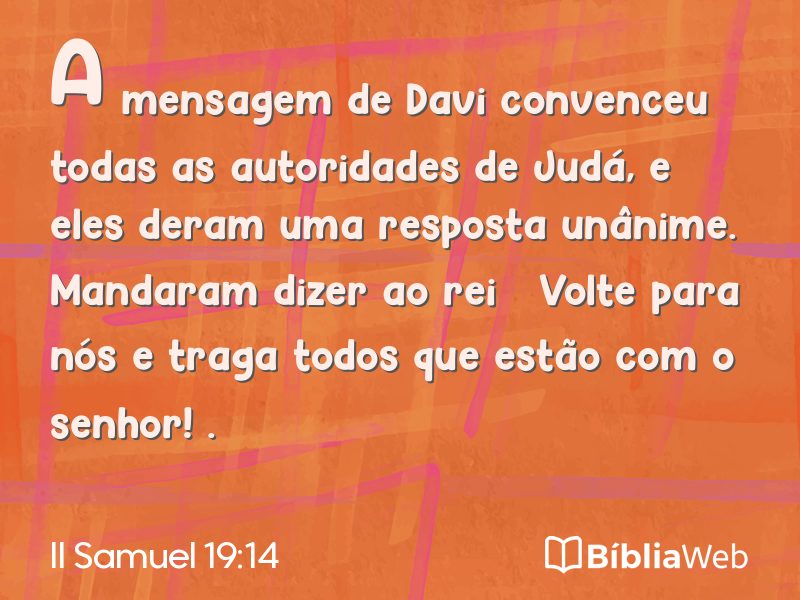 II Samuel 19:14 em imagem para compartilhar