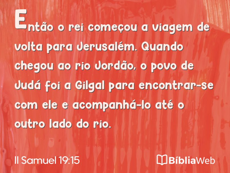 II Samuel 19:15 em imagem para compartilhar