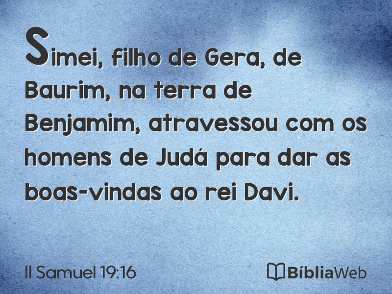 II Samuel 19:16 em imagem para compartilhar