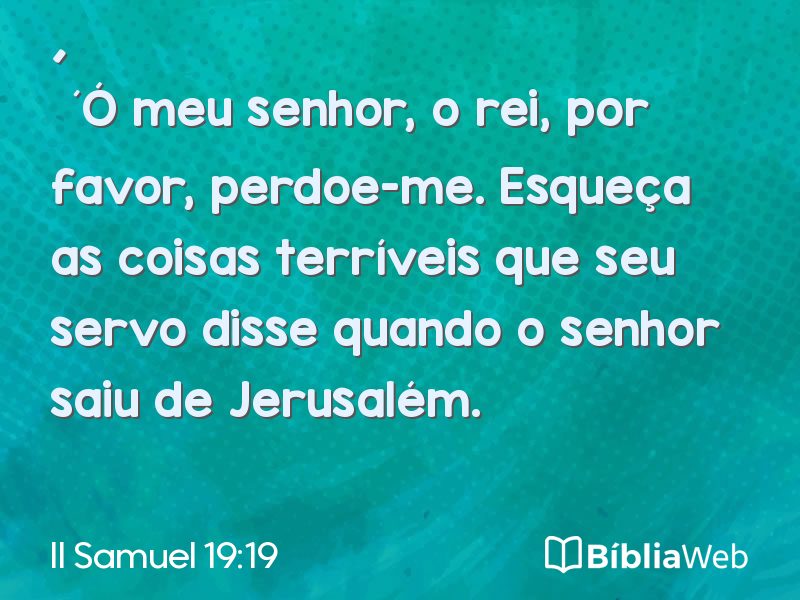 II Samuel 19:19 em imagem para compartilhar