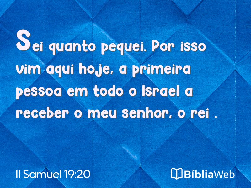 II Samuel 19:20 em imagem para compartilhar