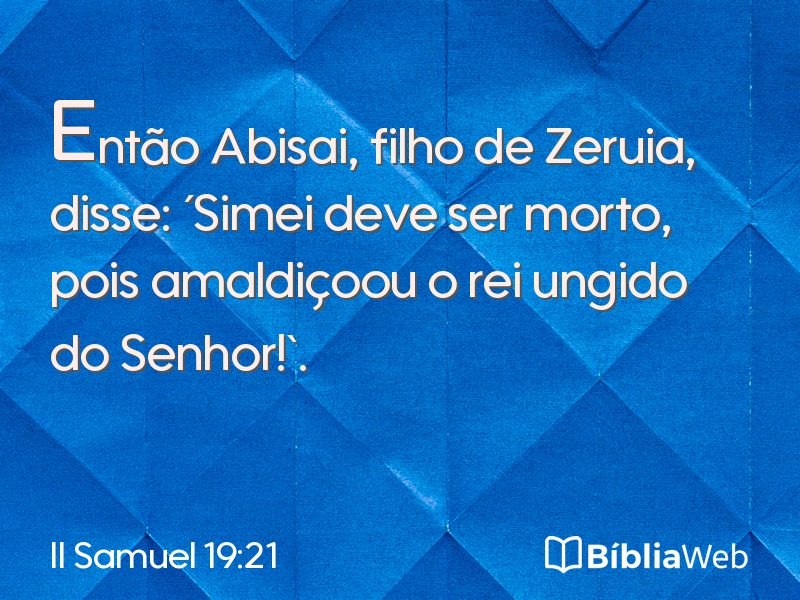 II Samuel 19:21 em imagem para compartilhar