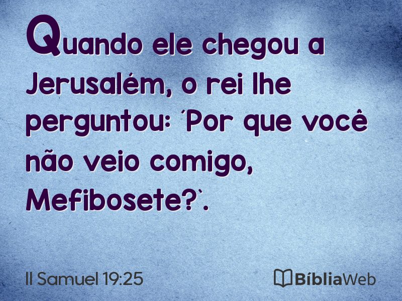 II Samuel 19:25 em imagem para compartilhar