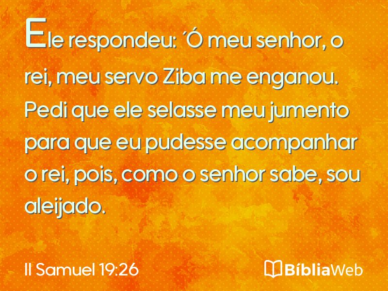 II Samuel 19:26 em imagem para compartilhar