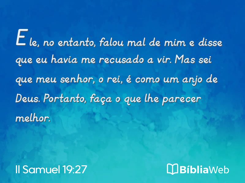 II Samuel 19:27 em imagem para compartilhar