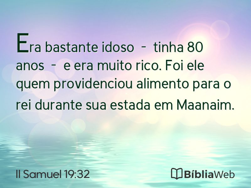 II Samuel 19:32 em imagem para compartilhar