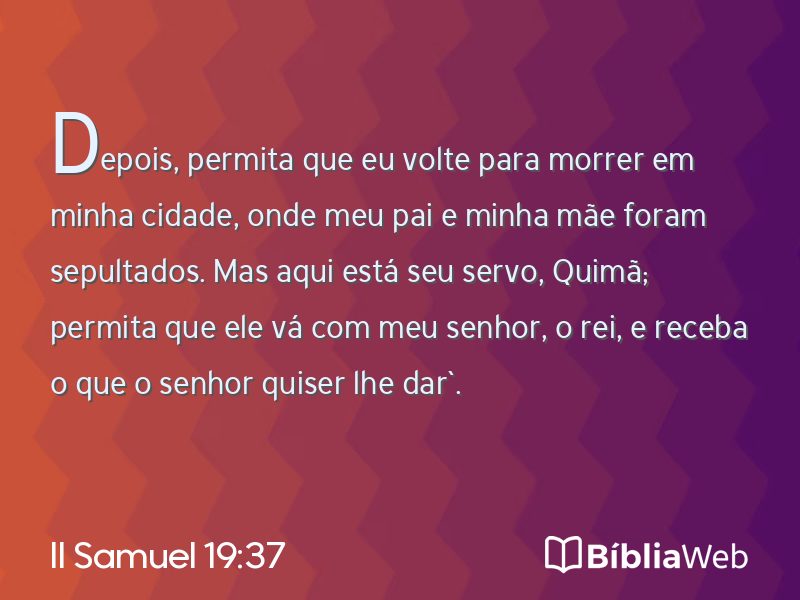 II Samuel 19:37 em imagem para compartilhar