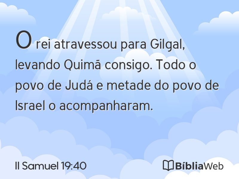 II Samuel 19:40 em imagem para compartilhar