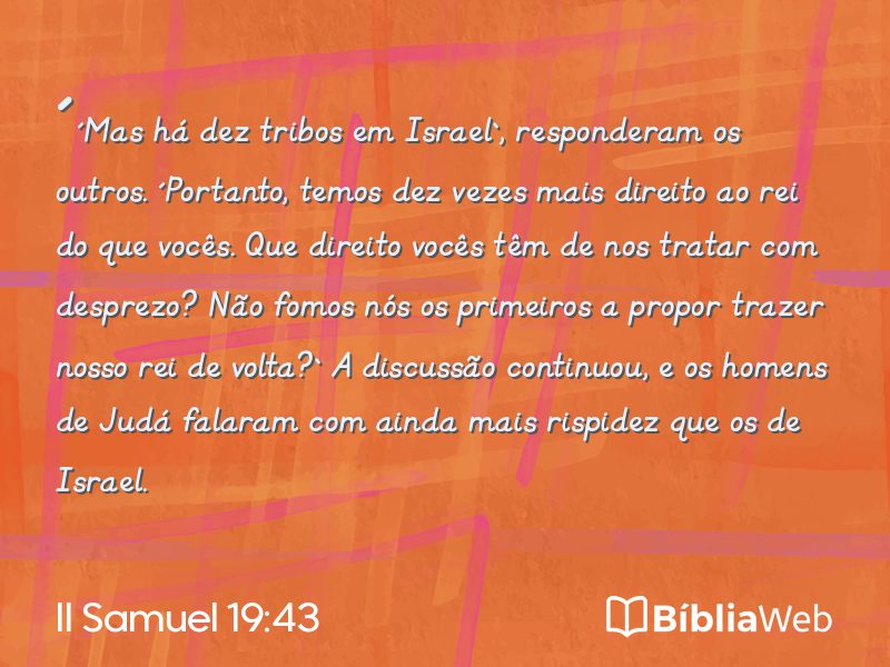 II Samuel 19:43 em imagem para compartilhar