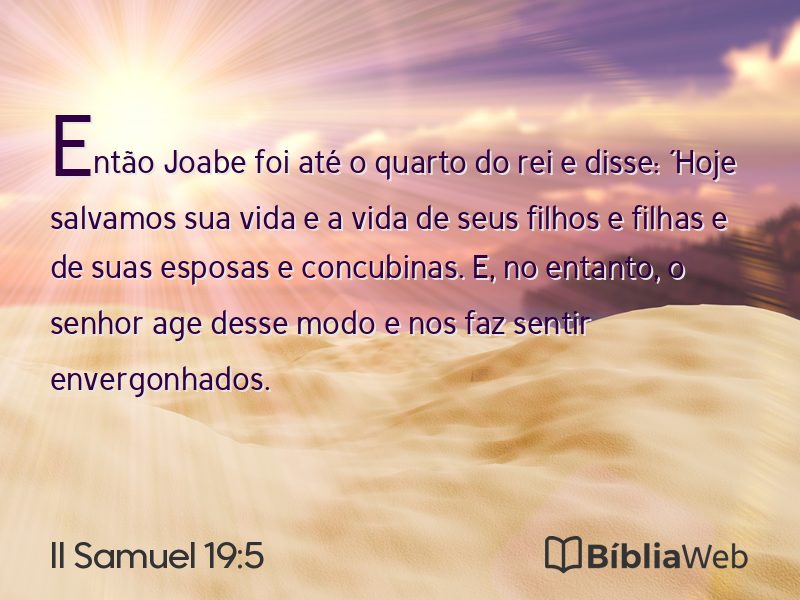 II Samuel 19:5 em imagem para compartilhar