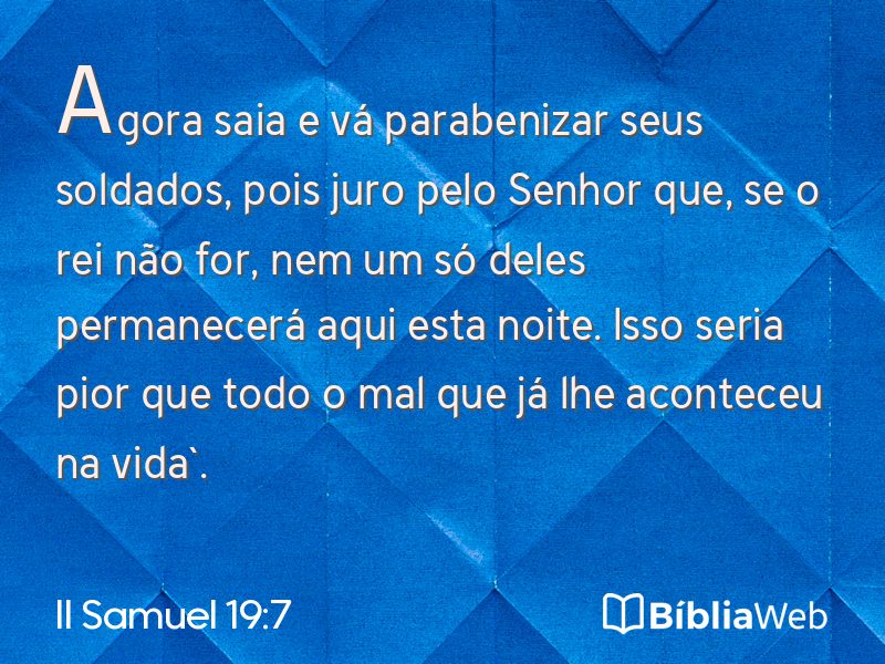 II Samuel 19:7 em imagem para compartilhar