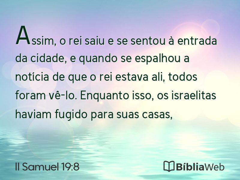 II Samuel 19:8 em imagem para compartilhar