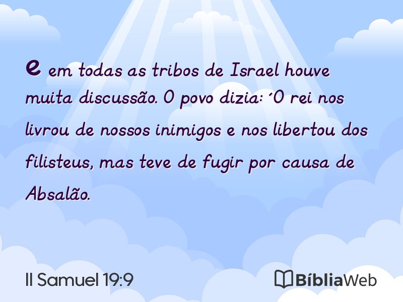 II Samuel 19:9 em imagem para compartilhar