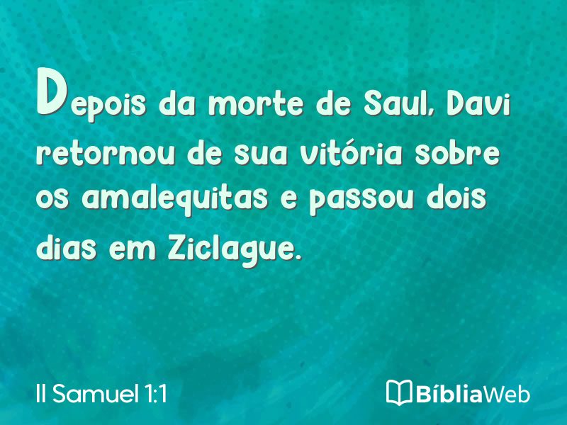 II Samuel 1:1 em imagem para compartilhar