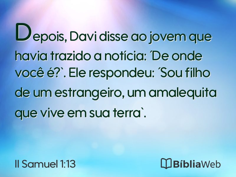 II Samuel 1:13 em imagem para compartilhar